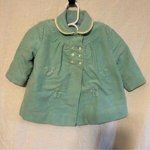 Vintage Cute Togs Little Girl's Blue Coat   No Size Tag Estimate‎ Size 2-3